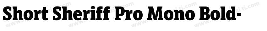 Short Sheriff Pro Mono Bold字体转换